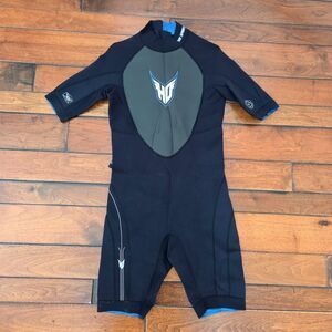 HO Sports Blaze 2mm Shorty Wet Suit Water Skiing Ski BLACK/GRAY Men’s Size L